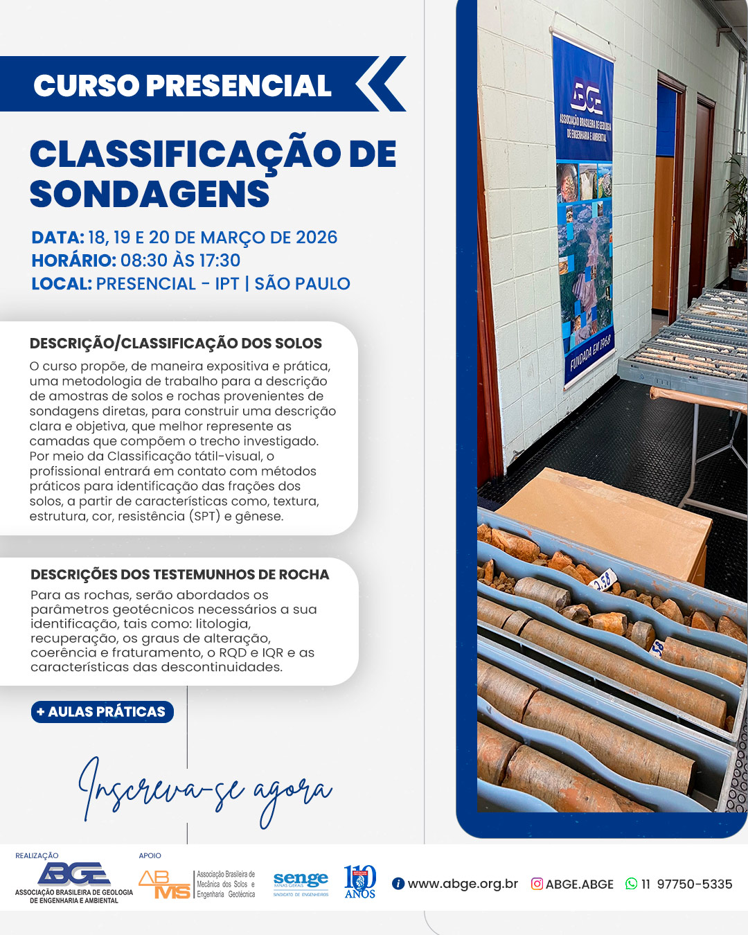 Capa do curso CURSO: CLASSIFICAÇÃO DE SONDAGENS - SÃO PAULO | MARÇO