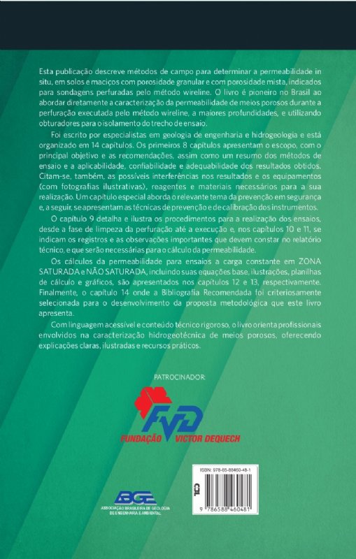 Ensaios de Permeabilidade em Sondagem a Carga Hidráulica Constante (Ensaios de Infiltração) 